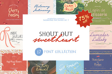 Sweet Handwritten Font Bundle //SALE, a Handwritten Font by Perplexitics