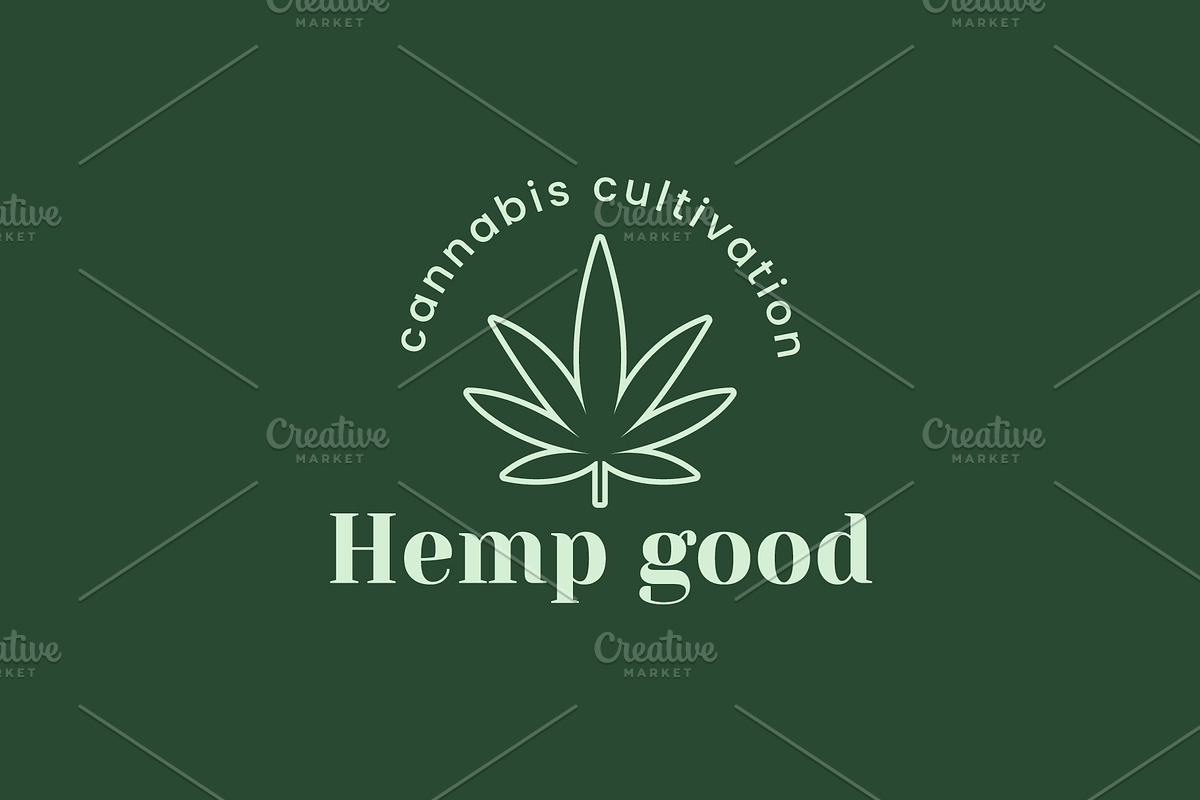 Cannabis logo illustration, a Branding & Logo Template by Dyn Studio