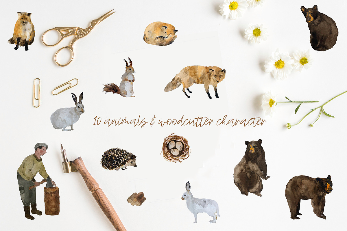 Forest Landscape Map Creator animals, an Animal Illustration by Bychovsky design (Photo 2 of 8)