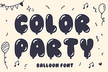 Color Party Cartoon Bubble font
