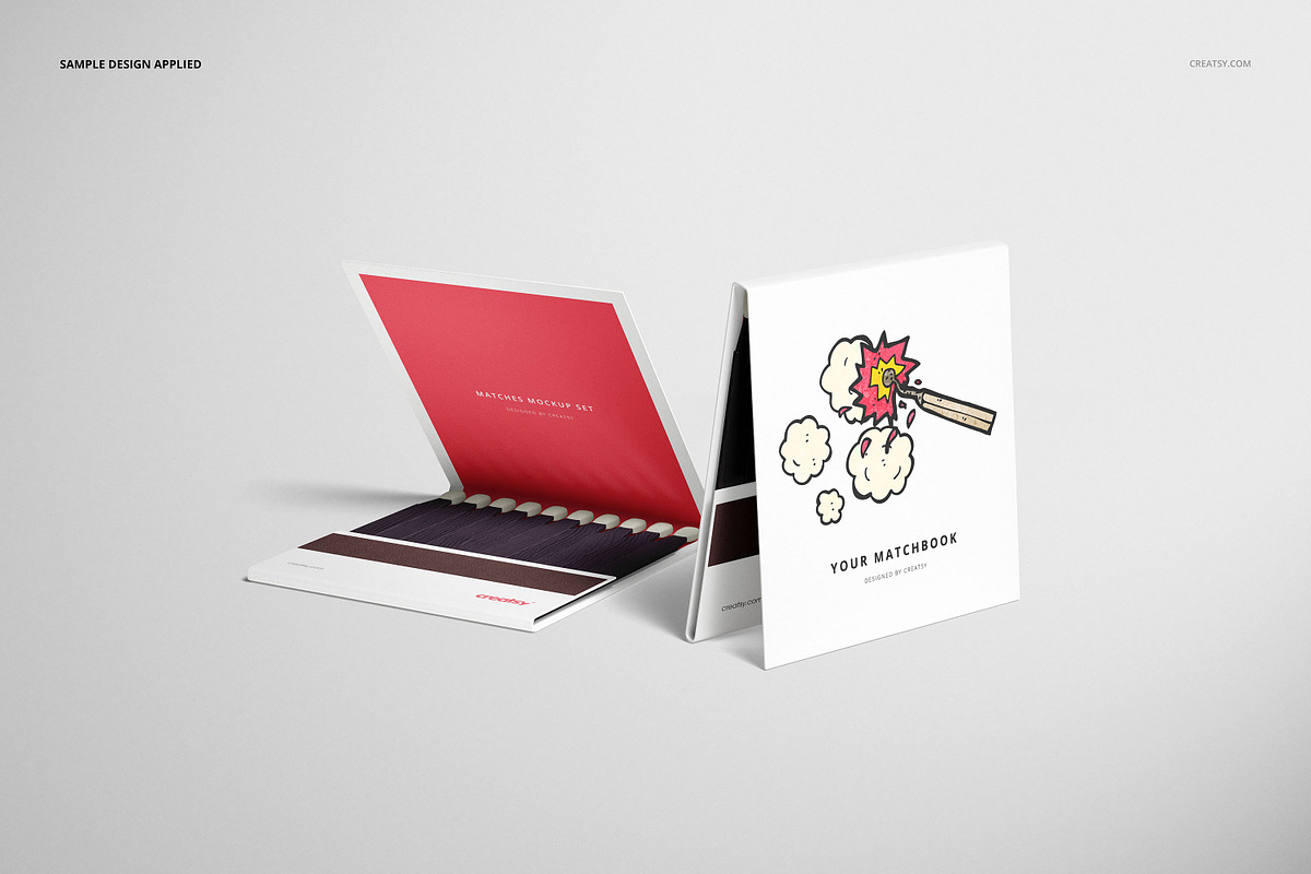 Matches Mockup Set, a Packaging Mockup by Creatsy (Photo 4 of 11)