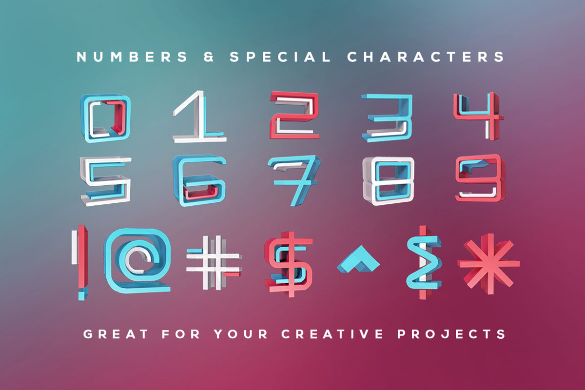 TRANST - 3D Lettering & Font preview 2