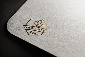 Organic natural food logo design