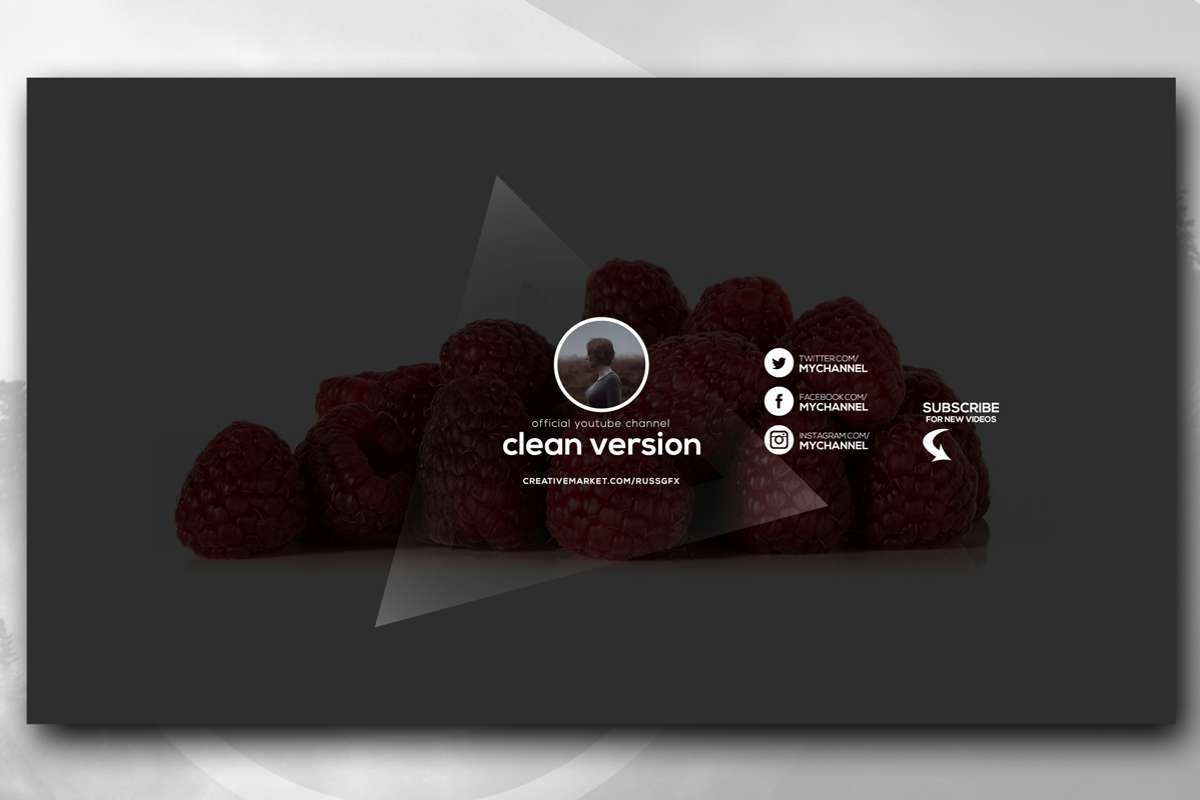 10 Youtube Channel Art Banners vol.2, a Social Media Template by RussGFX (Photo 2 of 12)