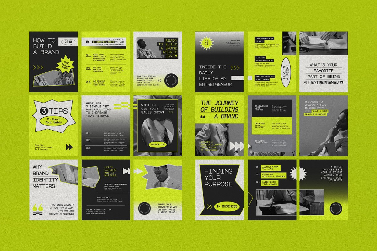 Business Instagram Post Carousel, a Social Media Template by graphicook (Photo 3 of 3)