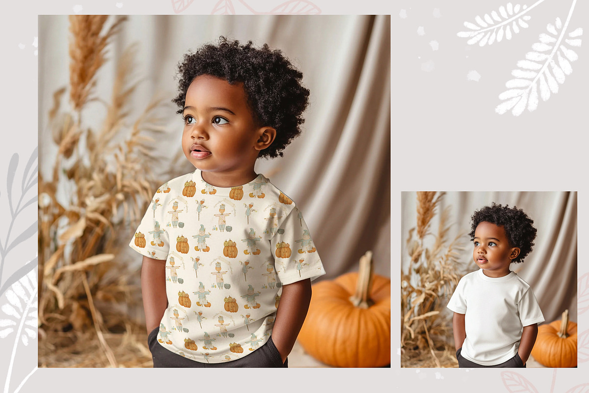 Autumn Kids tshirt Mockup PSD Set, a Shirt Mockup by AlenaVlasko stock Market (Photo 4 of 8)