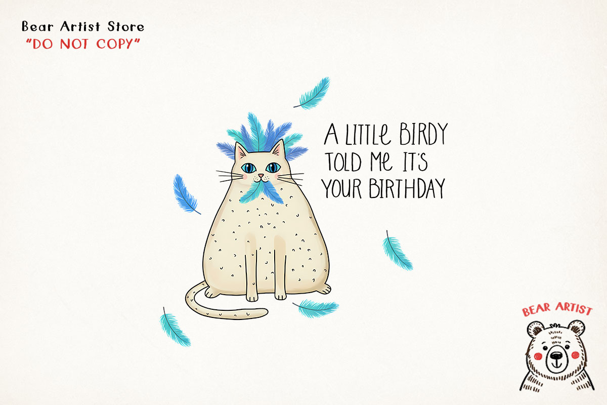 Cat and Animals Funny Birthday PNG, a Graphic by GlitterCraft (Photo 96 of 101)