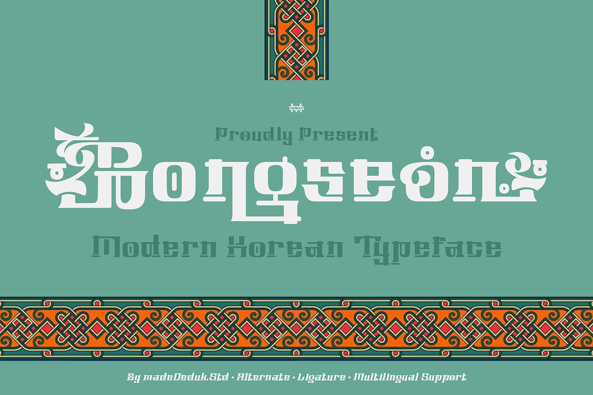 Bongseon - Modern Korean Font, a Serif Font by madeDeduk (Photo 1 of 10)