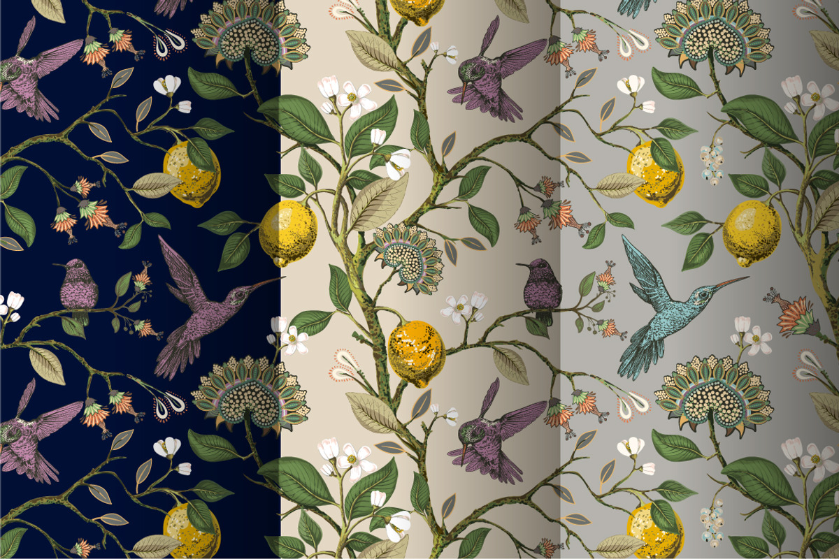 3 Botanical Vintage Patterns, a Pattern Graphic by Sunny_Lion (Photo 1 of 4)