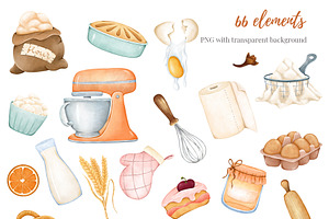 Cute Baking Digital Clipart