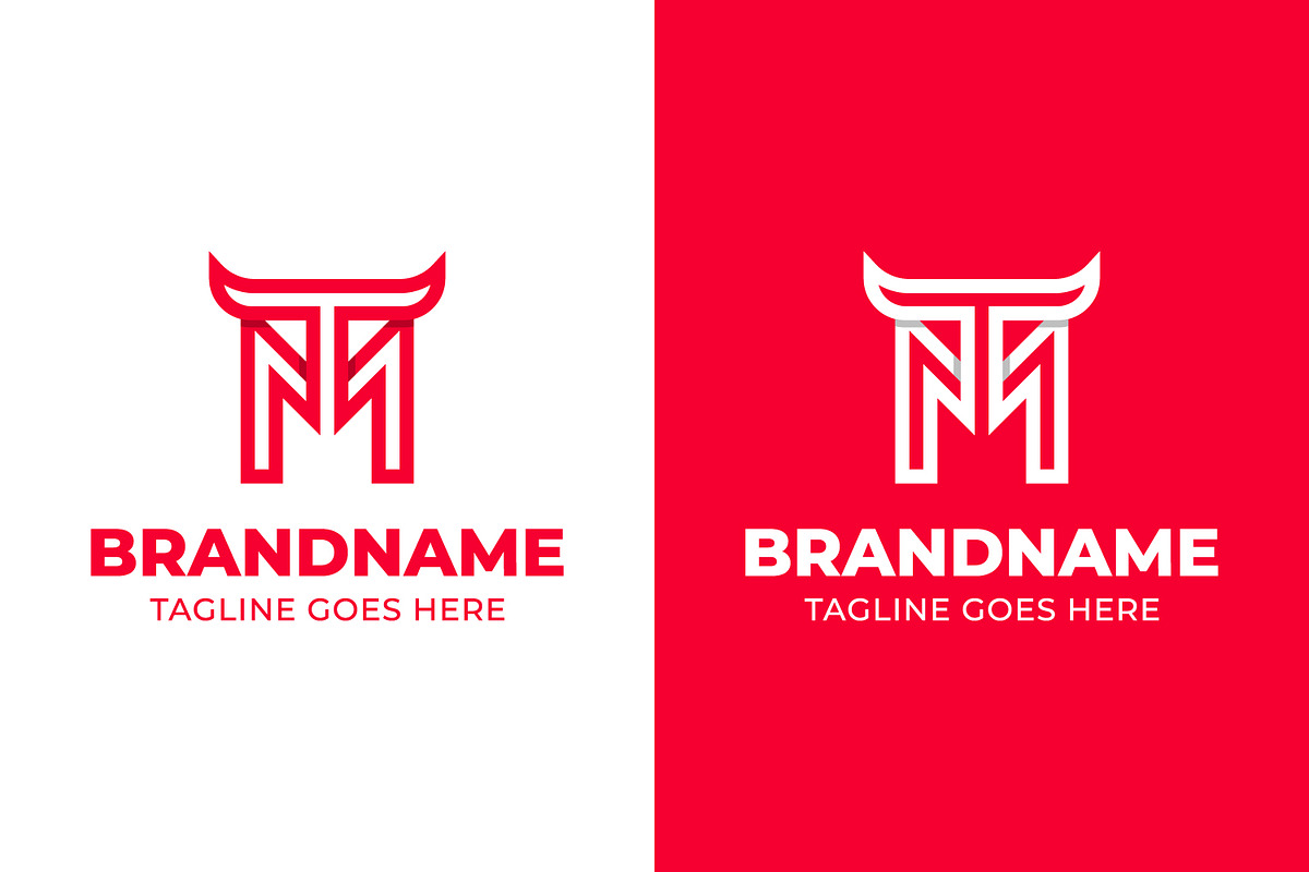 Letters MT or TM Bull Logo, a Branding & Logo Template by Pray Art Design Studio (Photo 1 of 2)