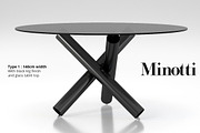 Minotti Van Dyck dining tables, a Furniture 3D Model by WidhiMuttaqien (Thumbnail 1 of 12)