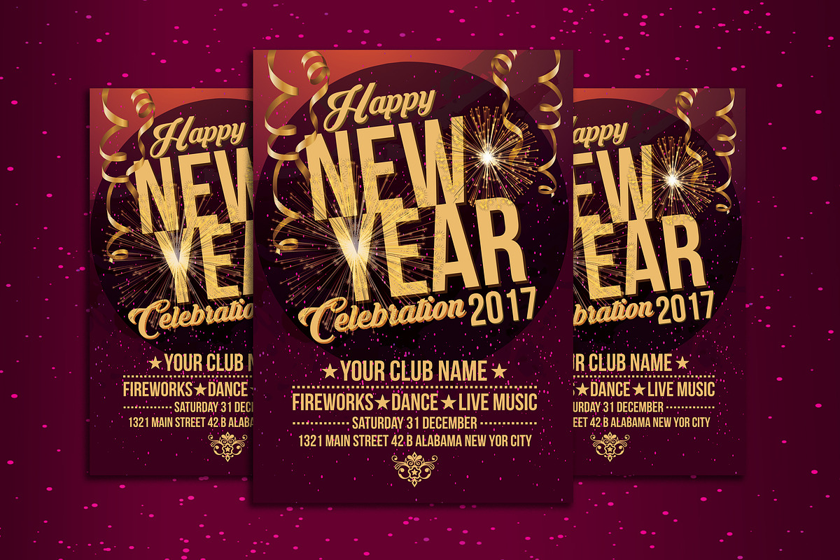 New Year Celebration Party, a Flyer Template by Muhamad Iqbal hidayat (Photo 1 of 4)