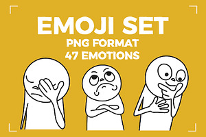 EMOJI SET (47 funny emotions), an Emoji Icon by Bonfloret Studio