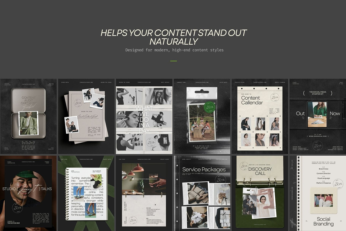 Black Canva Instagram Post Template, a Social Media Template by And Done Studio (Photo 3 of 8)