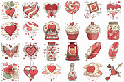 Whimsical Valentine Collection, an Illustration by Libby Wishes (Thumbnail 2 of 5)