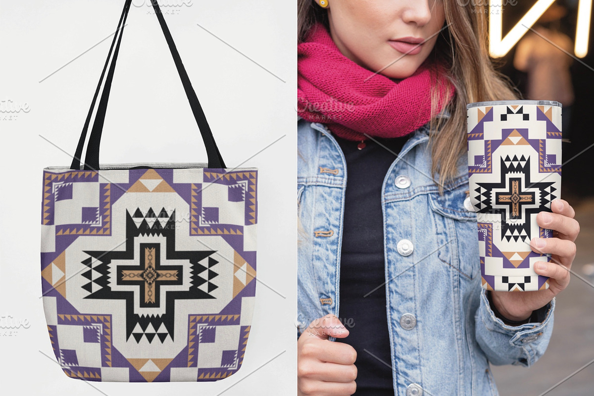 Colorful Native American Pattern, a Pattern Graphic by PPEthnicDecorPattern (Photo 8 of 9)
