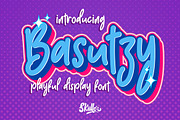 Basutzy Playful Font, a Script Font by skiiller studio (Thumbnail 1 of 6)