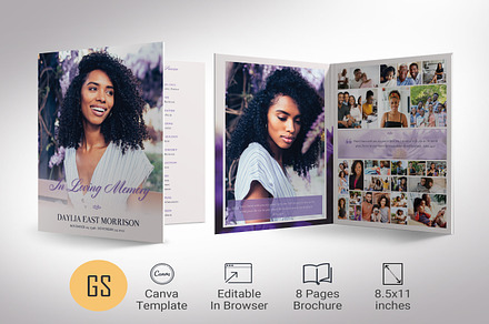 Lavender Love Tabloid Funeral, a Brochure Template by Godserv Designs