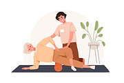Physical therapy, rehabilitation set, a Healthcare Illustration by Good Studio (Thumbnail 8 of 9)