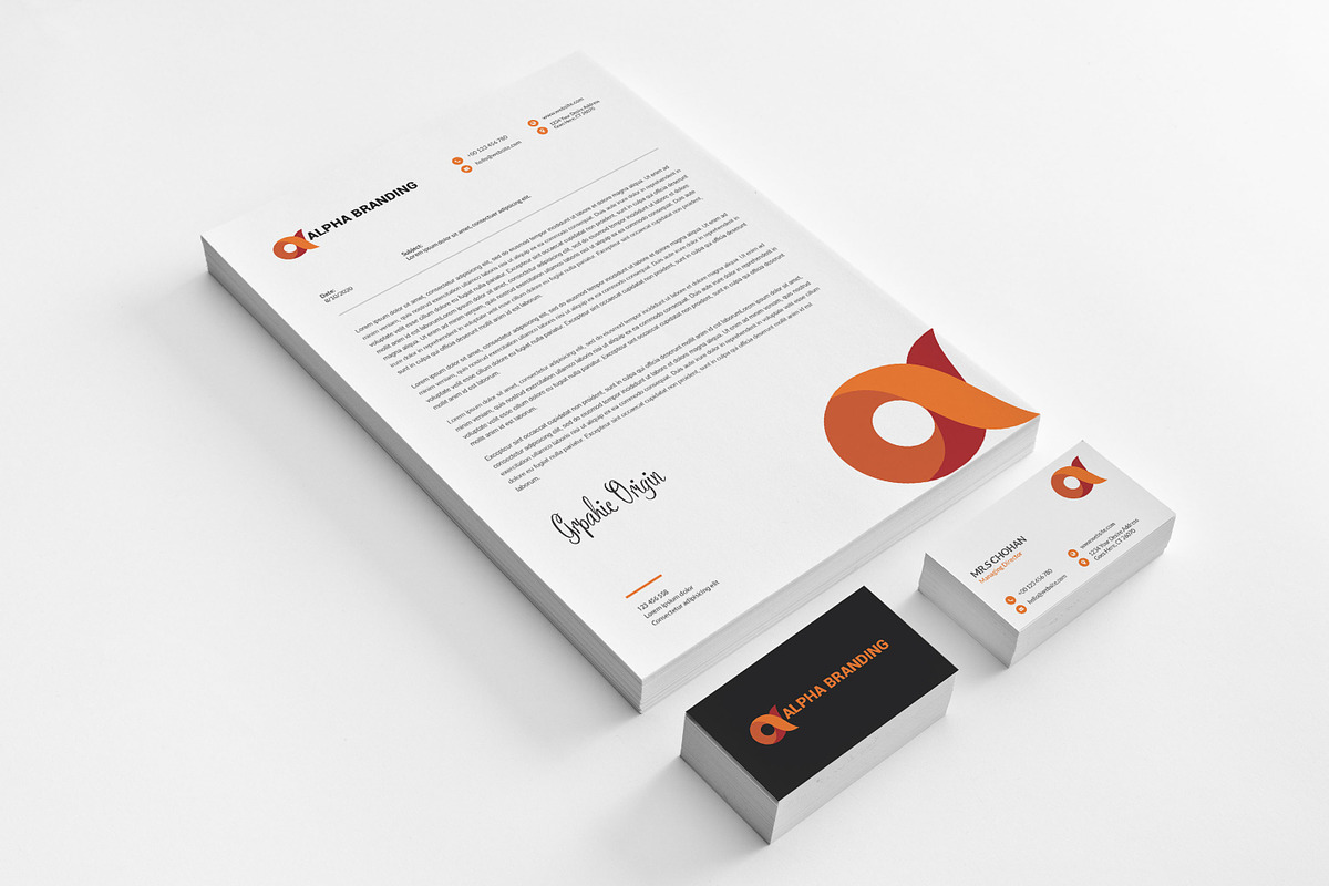 Branding Identity, a Stationery Template by Graphic Origin (Photo 3 of 15)