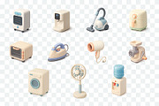 Home Appliances 3D icon pack, a Duotone Icon by Iwanistic (Thumbnail 3 of 7)