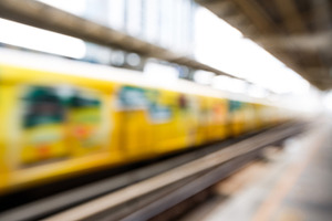 Abstract blurred train