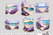 Lavender Beach Views Cliparts, a Seasonal Illustration by EdeniaArtStudio (Thumbnail 4 of 7)