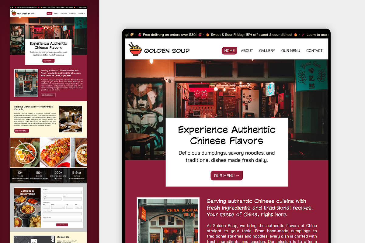 Chinese Restaurant Website, a Wix Template by Kitteeh (Photo 10 of 10)