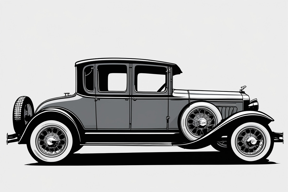 Classic Vintage Car Bundle Set, an Illustration by BIPLOB EXPERT (Photo 2 of 9)