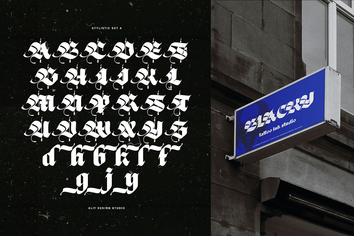 Black Great Typeface, a Blackletter Font by alit design (Photo 11 of 20)