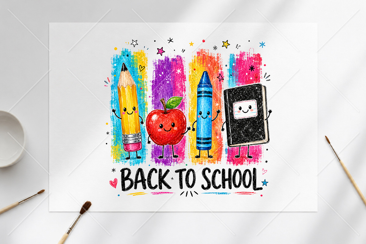 Cute Back to School Sublimation PNG, a Seasonal Illustration by Canvas Craft (Photo 6 of 6)