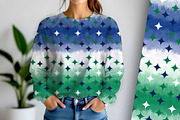 Diamond on Blue White and Green, a Pattern Graphic by Sharon Schwalbe (Thumbnail 2 of 7)