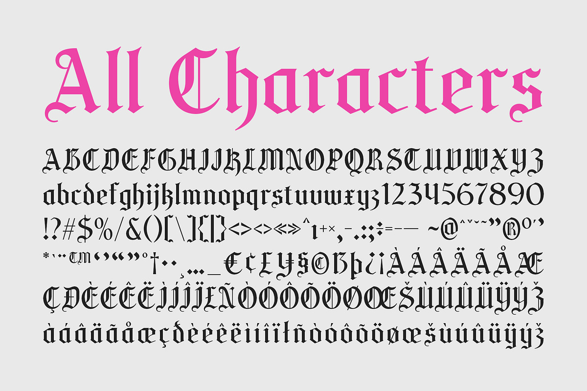 CS Rohesia – Gothic Font, a Blackletter Font by Craft Supply Co. (Photo 8 of 8)