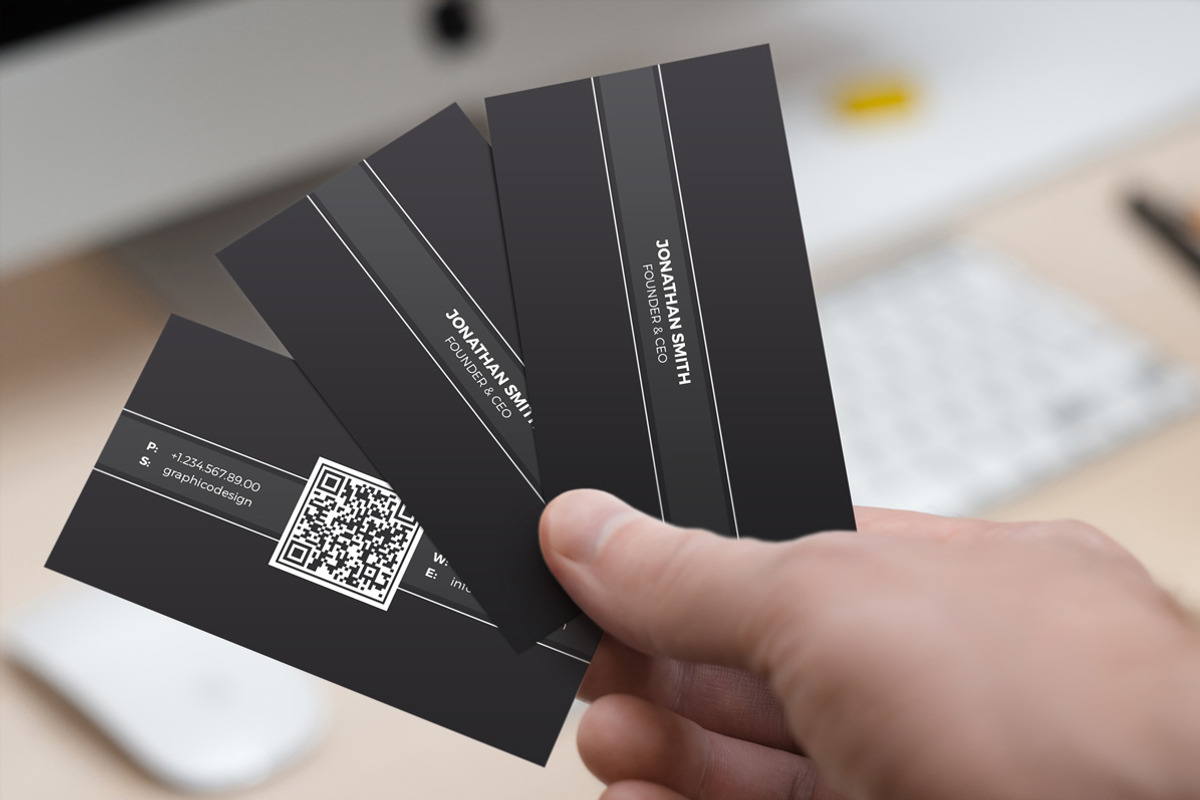 Simple QR Code Business Card 45, a Business Card Template by ND Design (Photo 3 of 7)