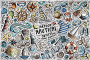 Nautical Cartoon Objects Set, an Object Graphic by BALABOLKA (Thumbnail 1 of 3)