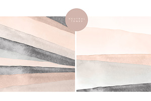 6 Watercolor Backgrounds-Stripes