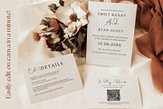 Minimalist Wedding Invitation Bundle, an Invitation Template by Meher Sadiah (Thumbnail 1 of 6)