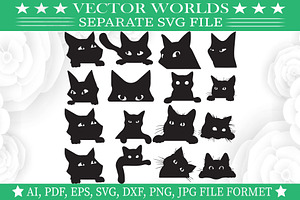 Cats Looking Svg, Cats, Look Svg, an Object Graphic by VectorWorlds