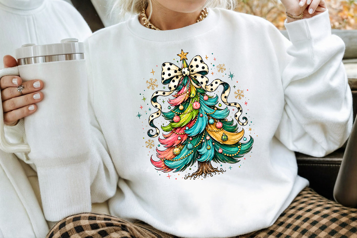 Colorful Christmas Tree Bow PNG, a Seasonal Illustration by Creative Art (Photo 3 of 3)