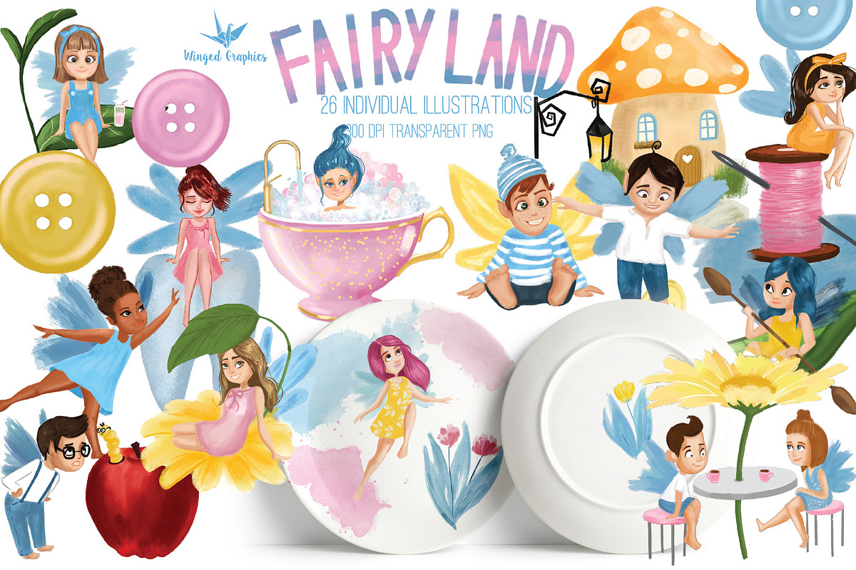 Fairy elf land whimsical illustratio, a Person Illustration by Winged Graphics (Photo 1 of 3)