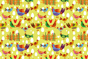Cute chickens, a Pattern Graphic by Ovocheva (Thumbnail 4 of 4)