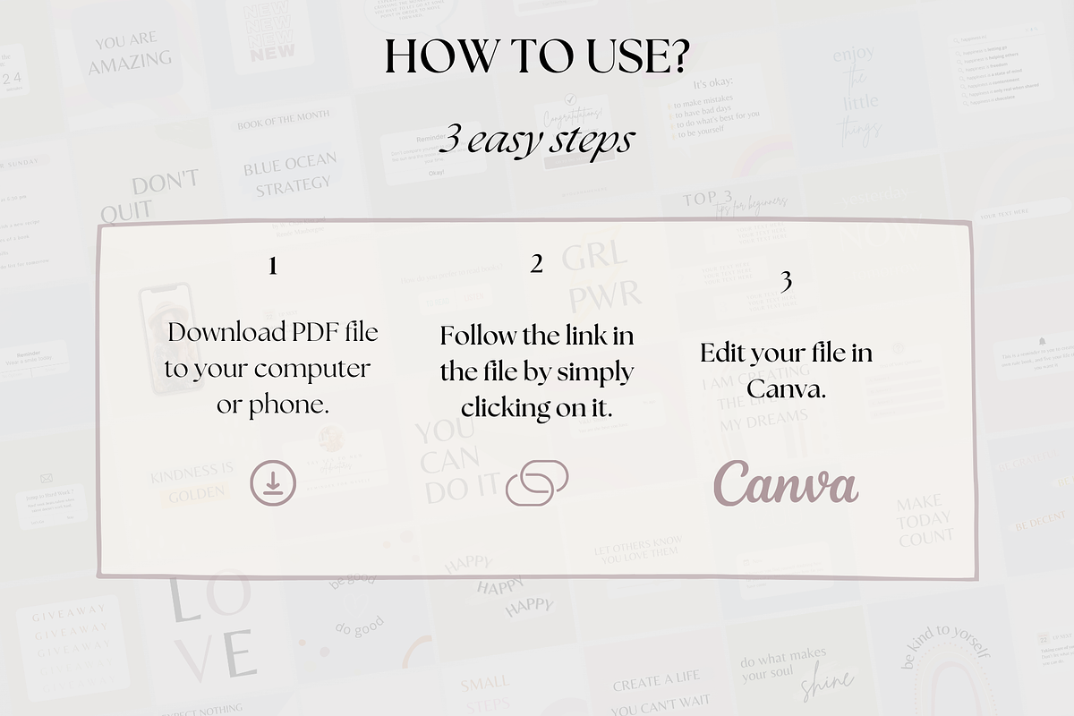 Quote Instagram Post Templates Canva, a Social Media Template by Boltik Studio (Photo 7 of 9)