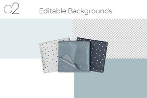 Folded Fabric Stack Mockup Set