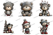 Whimsical Christmas Teddy Bear, an Illustration by DreamArtGraphic (Thumbnail 3 of 5)