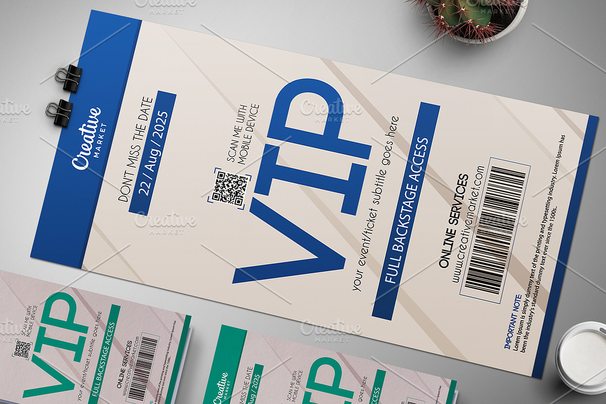 Business VIP Pass Card 021, a Card Template by Tzochko (Photo 2 of 5)