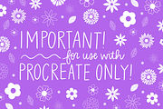 Procreate Stamp Flowers Set, a Brush Add-On by Positively Present (Thumbnail 2 of 10)