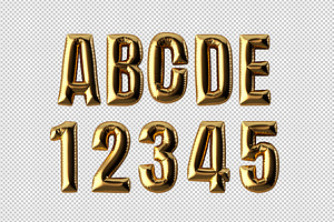 Golden Balloons Font