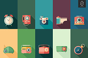 Retro multimedia flat icon set, an Icon by Yury Velikanov (Thumbnail 3 of 3)