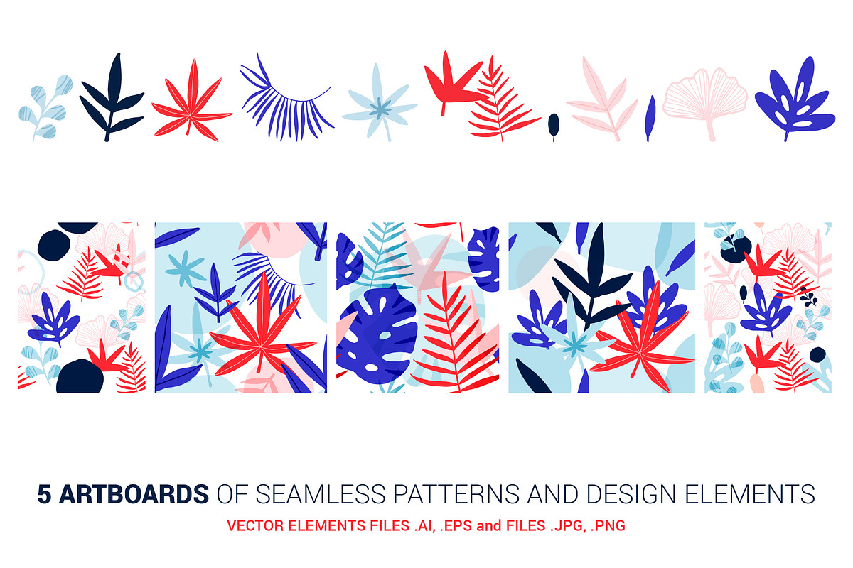 Abstract Leaves Designer Pack, a Texture Illustration by FourLeafLover (Photo 5 of 16)